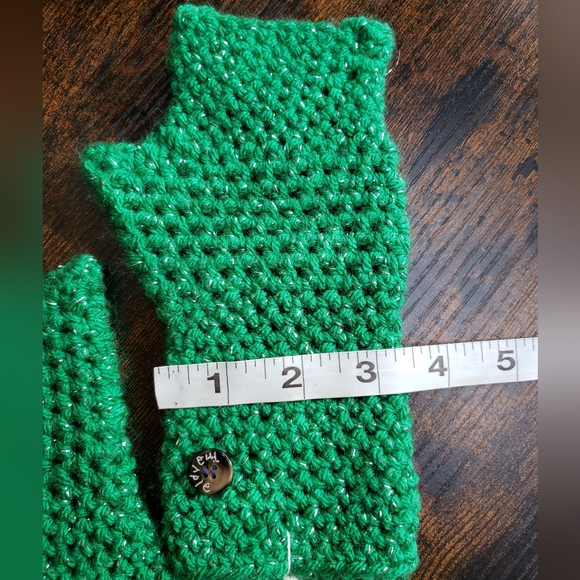 NWT* Handmade Fingerless gloves💜 super soft acrylic, MarpleMade Designs, sparkl - Picture 6 of 8